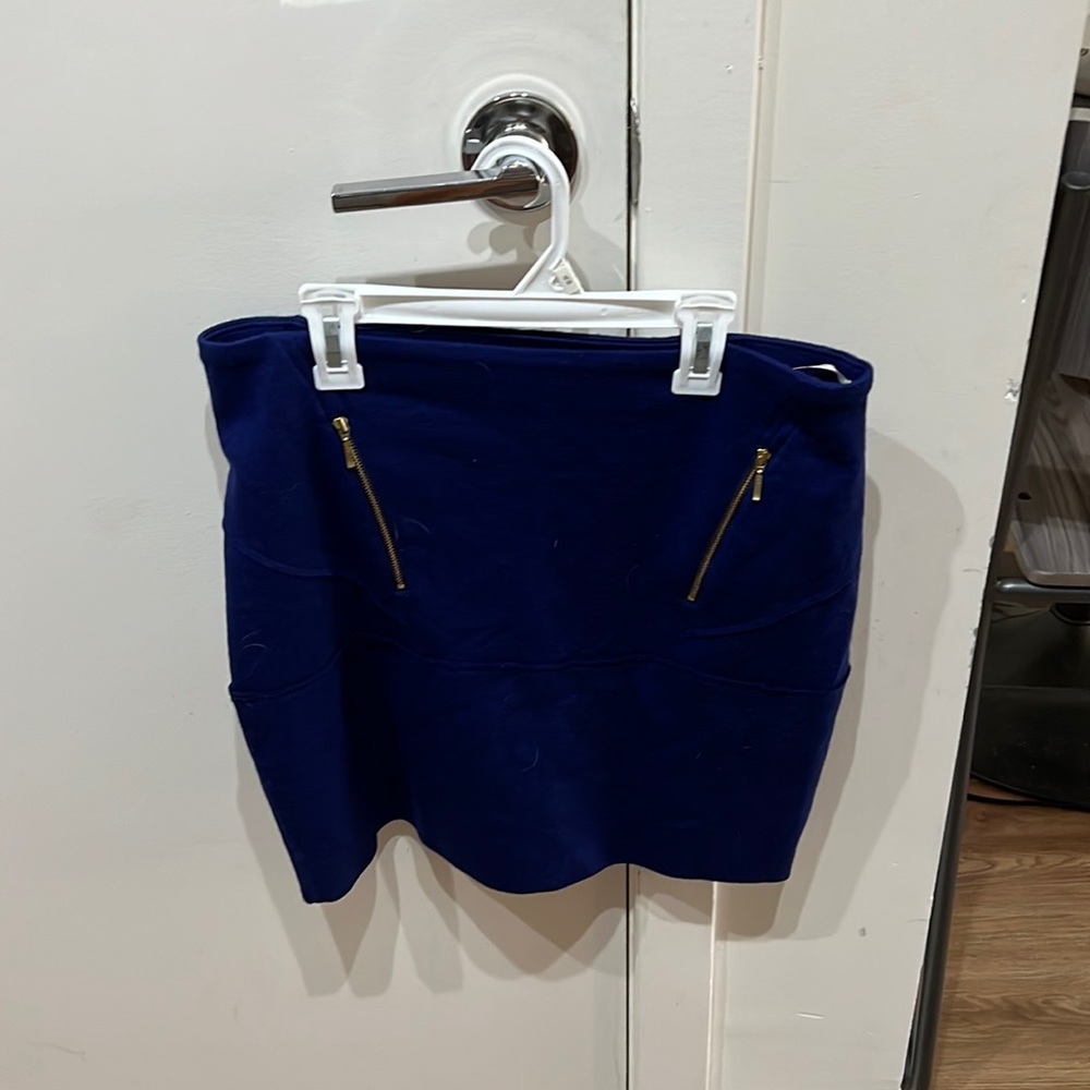 Blue country road skirt with zipper detailing!